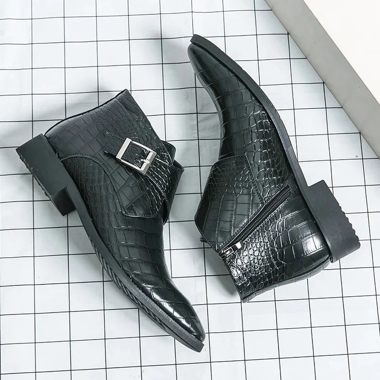 Marius Baudin Leather Buckle Boots