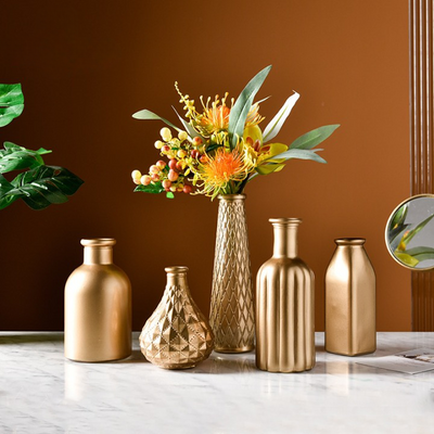Vinthentic Gold Modern Vases