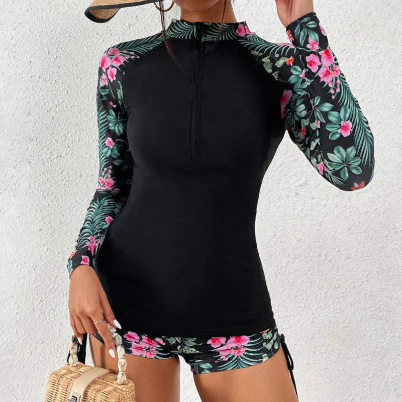 Petalune Two-Piece Rashguard Swimsuit