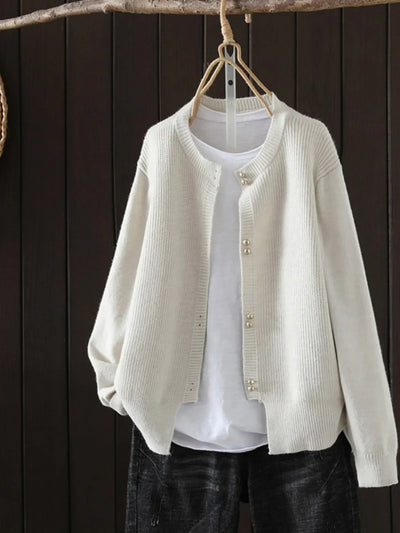 SYLVETTE | PEARL-BUTTON CARDIGAN