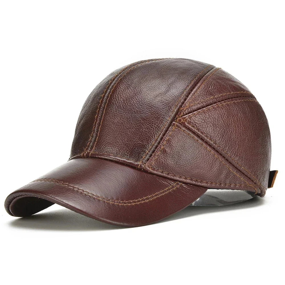 “Montana” Vintage Leather Cap