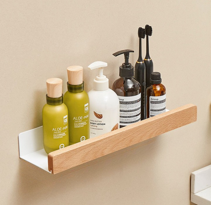 Vinthentic Timber Modern Bathroom Shelves