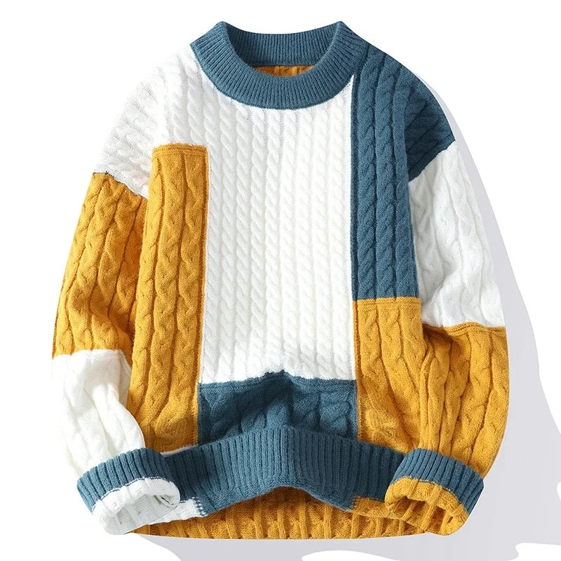 THE ARDEN COLORBLOCK CABLE | SWEATER