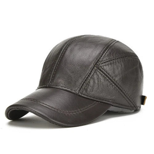 “Montana” Vintage Leather Cap