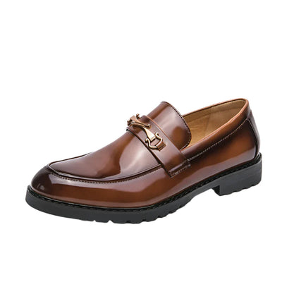 Lucio Morandi Classic Monk Strap Leather Loafers