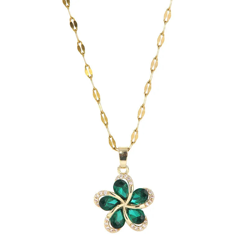 Bellara I  Flower Pendant Necklace