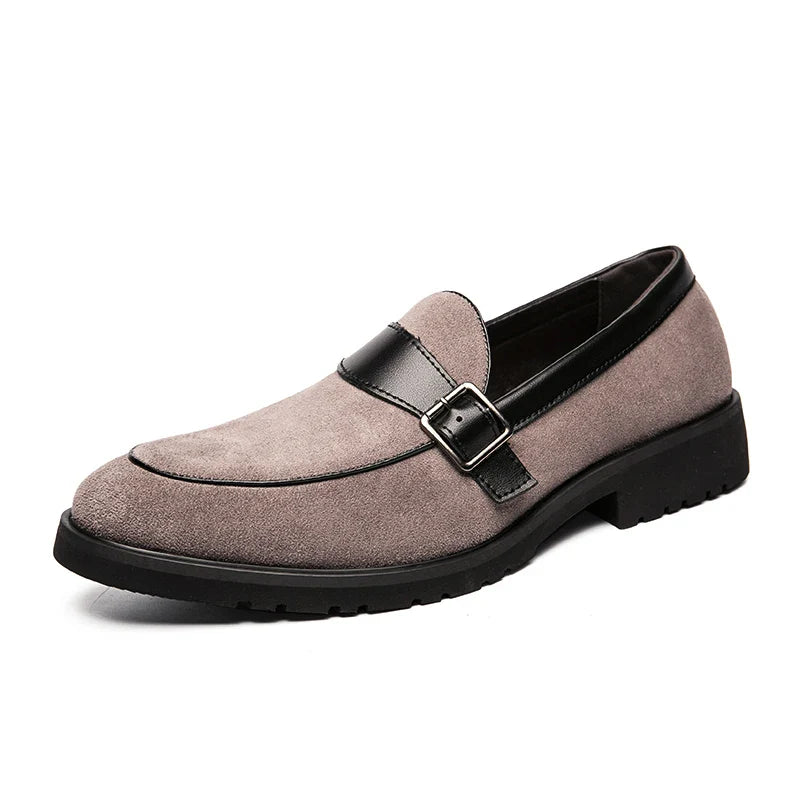 Maurice Allard Buckle Strap Leather Loafers