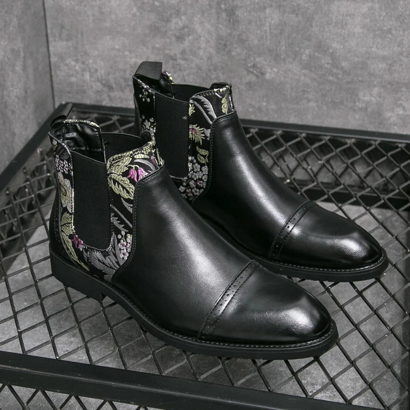 Pietro Bramante Embroidered Chelsea Boots