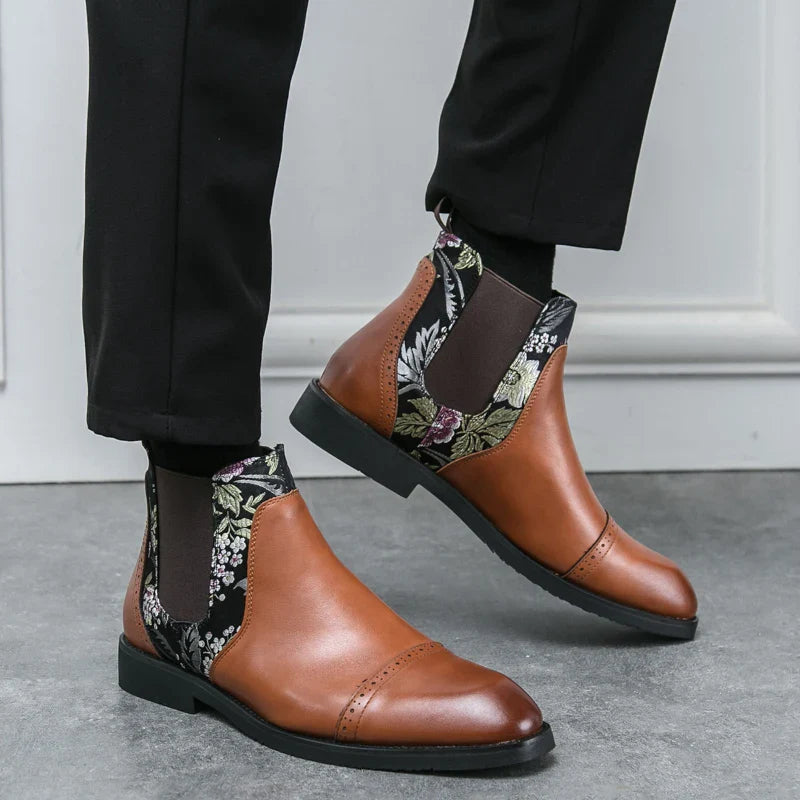 Pietro Bramante Embroidered Chelsea Boots