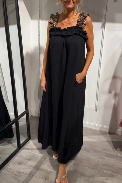 Ismara | Ruffle-Strap Maxi Dress