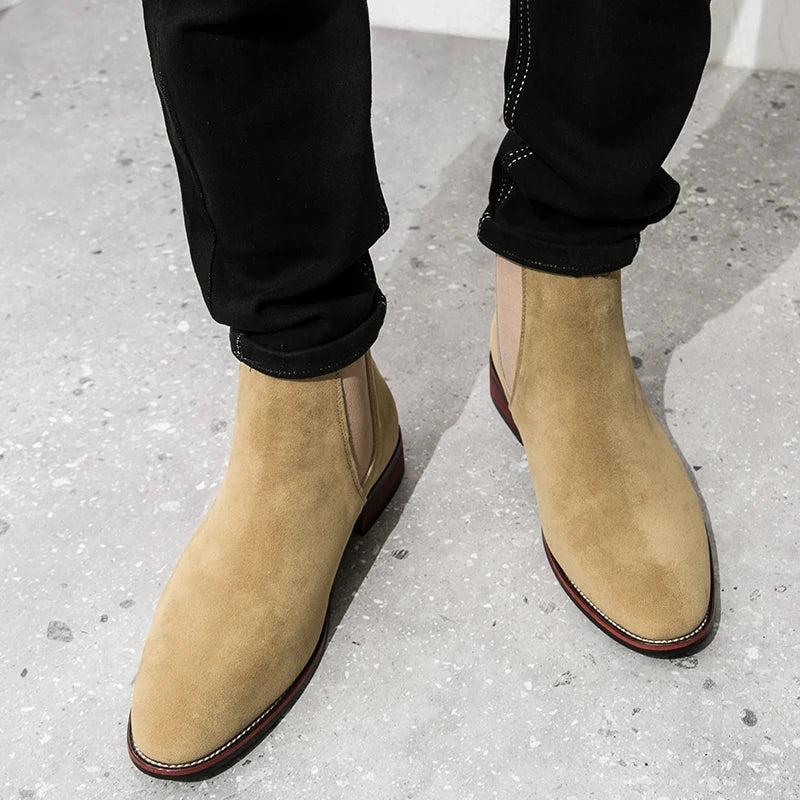 Antoine Rivière Leather Suede Chelsea Boots