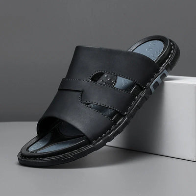 Syros Leather Slide Sandal