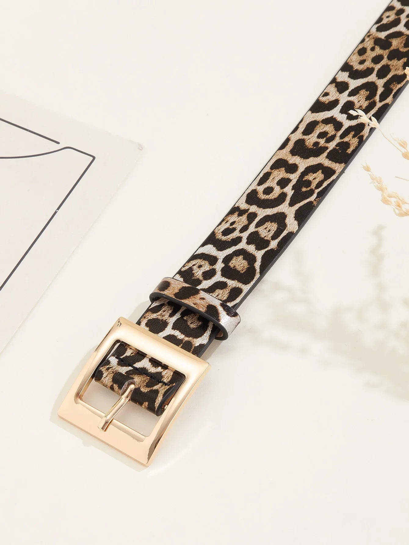 "Leopardo" Leather Belt