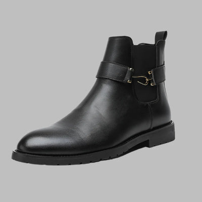 Dante Raphael Leather Strap-Detailed Chelsea Boots
