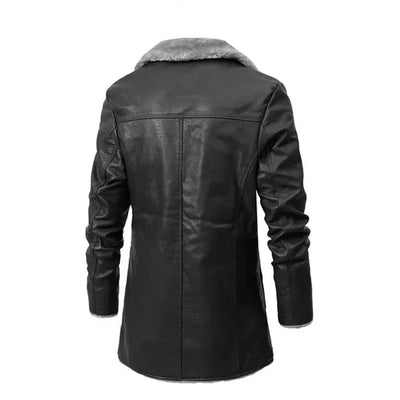 "Giorgio" Leather Winter Coat