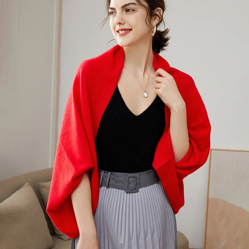 Carezza - Merino Wool Cape Sweater Scarf