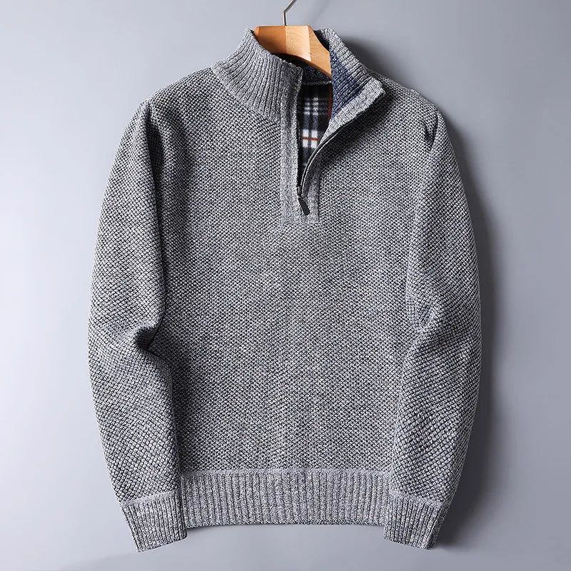 Everett Wool Quarter Zip Cardigan