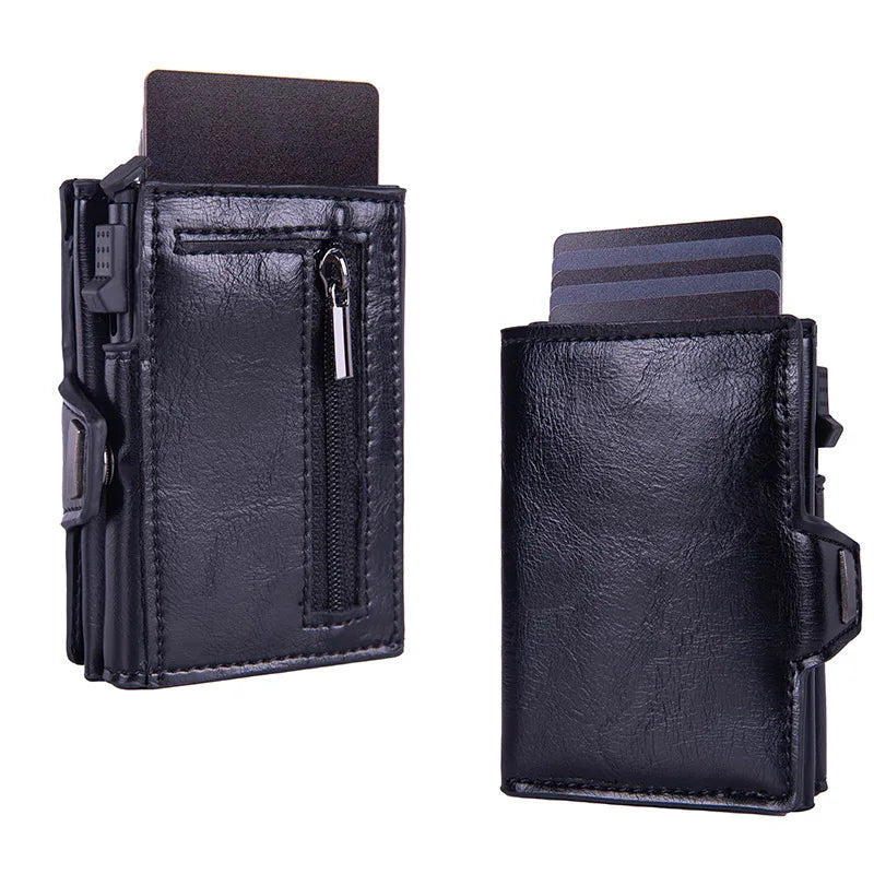 Vinthentic RFID Pop-Up Leather Slim Wallet for Men