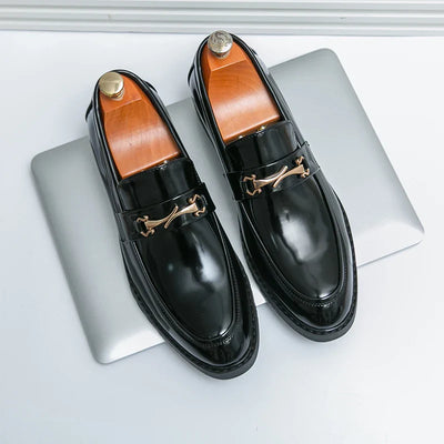 Lucio Morandi Classic Monk Strap Leather Loafers