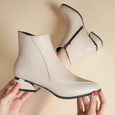 "Aria" Leather Ankle Boots