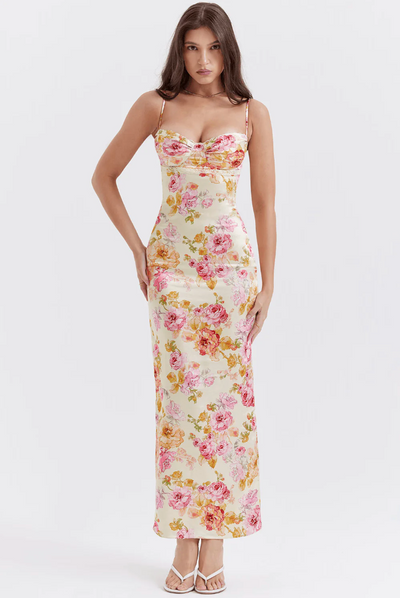 Selene | Charming Spaghetti Strap Floral Dress