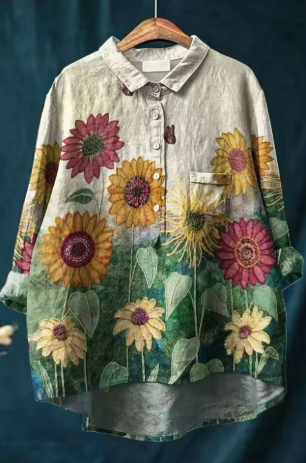 Casual Floral Shirt with Elegance