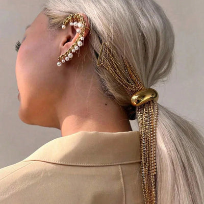 "Golden Bubble" Hair Rings