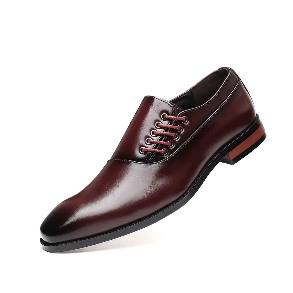 Roberto™ Side-Lace Leather Oxford Shoes by Cristian Moretti™