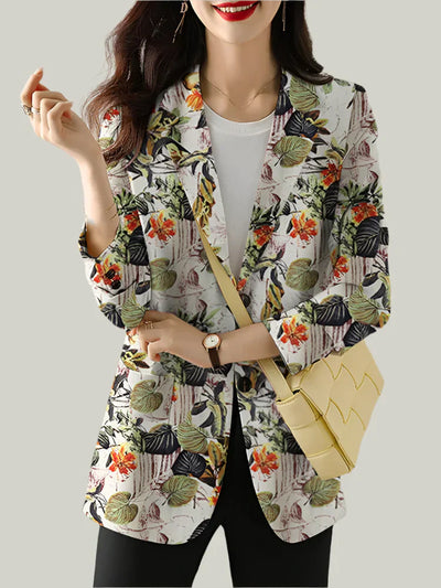Zoe™ - Chic Floral Printed Blazer