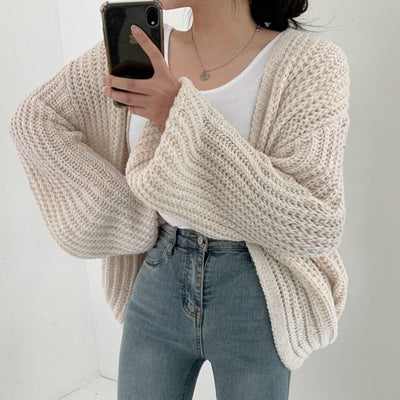Daisy | Women’s Casual Knit Oversized Open Front Sweater