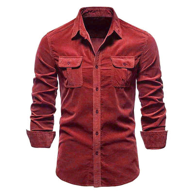 Vinthentic Divito Men's Corduroy Button-up Shirt