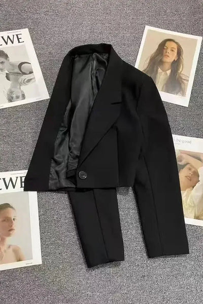 NORTHLINE STUDIO | ARIA CROPPED BUTTON BLAZER