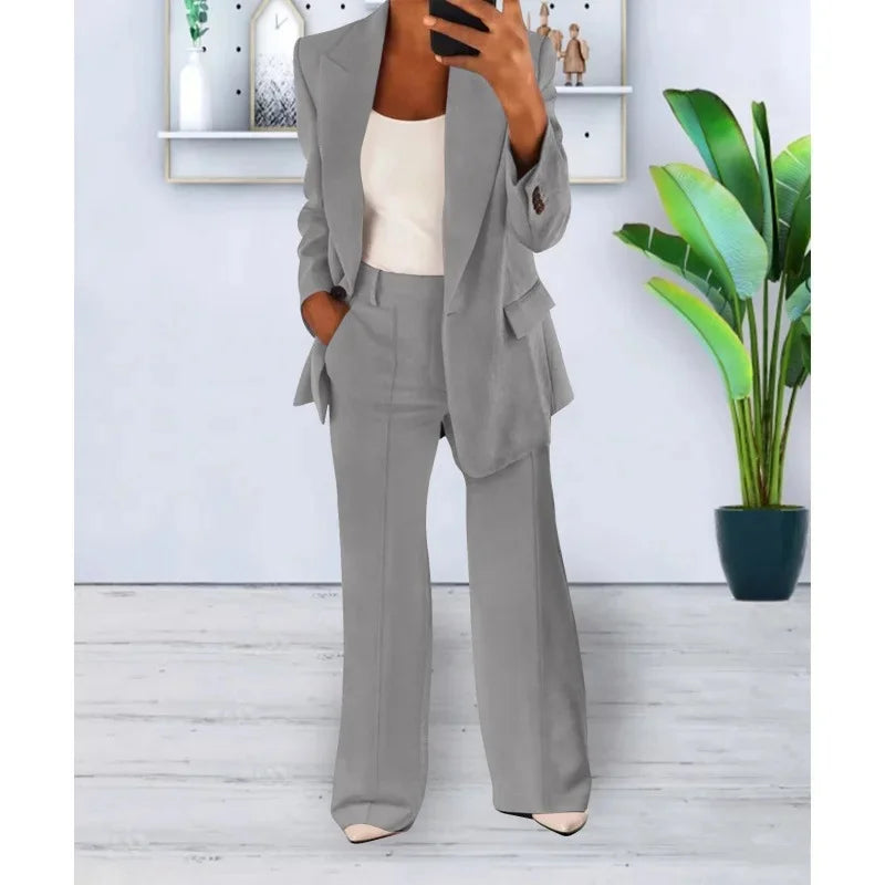 Kayla | Chic Formal Suit Set with Tailored Long Blazer for Women