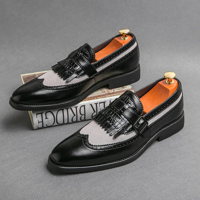 Enzo Caravelli Kiltie Monk Strap Shoes