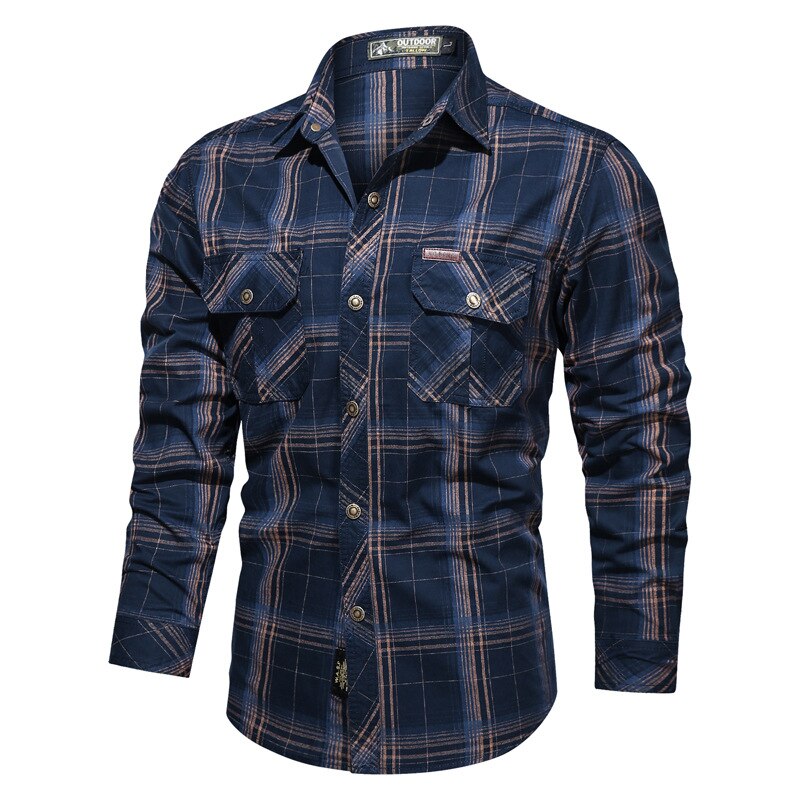 Vinthentic Plaid Elegance Men's Shirt