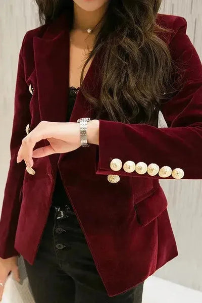 NORTHLINE STUDIO | VICTORIA GOLD-BUTTON BLAZER