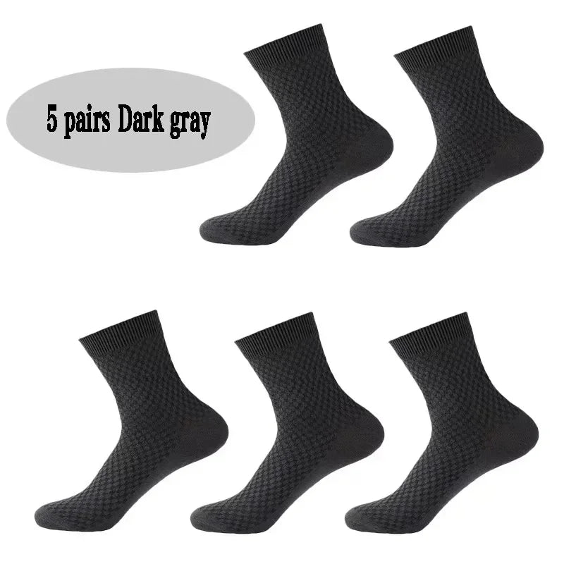 5 Pairs Bamboo Fabric Middle Socks