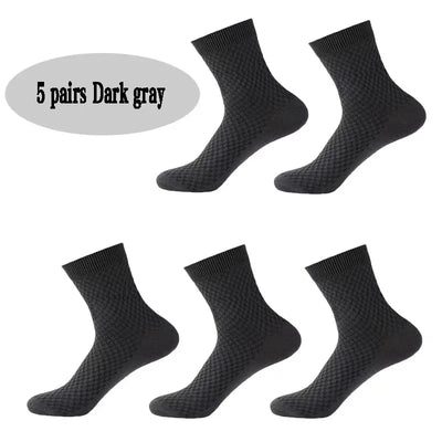 5 Pairs Bamboo Fabric Middle Socks
