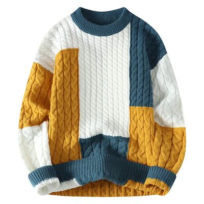 THE ARDEN COLORBLOCK CABLE | SWEATER