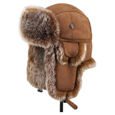 Winter Plush Bomber Hats for Women Men Imitation Faux Fur Russian Ushanka Cap Northeast Cap Unisex Warm Snow Bonnet Earflap Hats