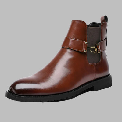 Dante Raphael Leather Strap-Detailed Chelsea Boots