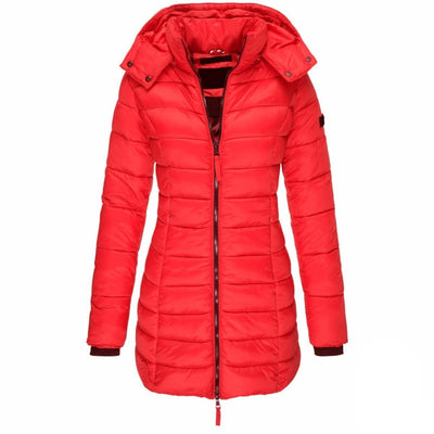 Avencea Women's Parka Coat | Long Jacket with Hood and Down Filling for Winter Luxury