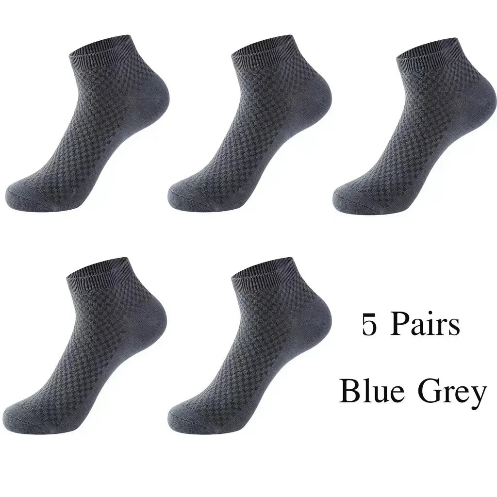 5 Pairs Bamboo Fabric Ankle Socks