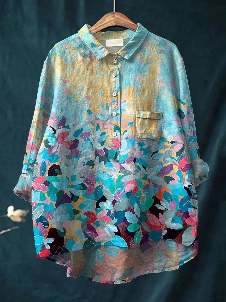 Stylish Floral Shirt with Buttons