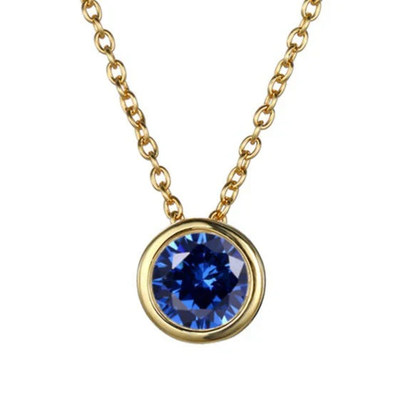 Lunaria Gemmara Birthstone Necklace | Gold 18k