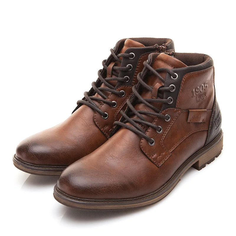 Alain Morandini Leather High-top Men’s Boots