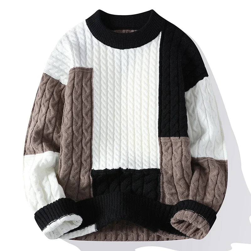 THE ARDEN COLORBLOCK CABLE | SWEATER