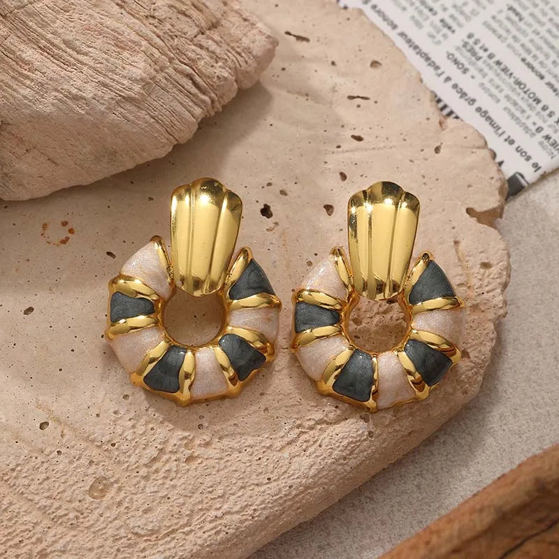 Clara Glaze Hoop Earrings