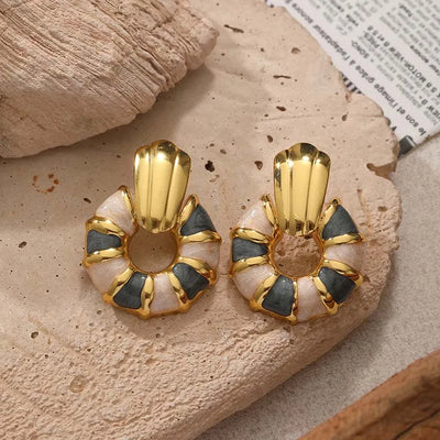 Clara Glaze Hoop Earrings