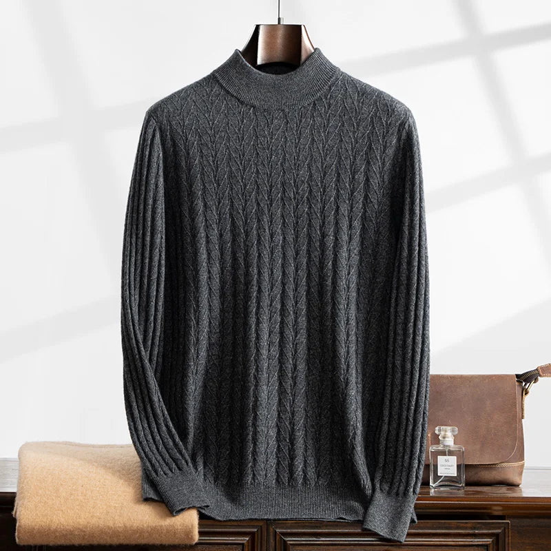Apollo Cashmere Mock Turtleneck Sweater